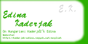 edina kaderjak business card